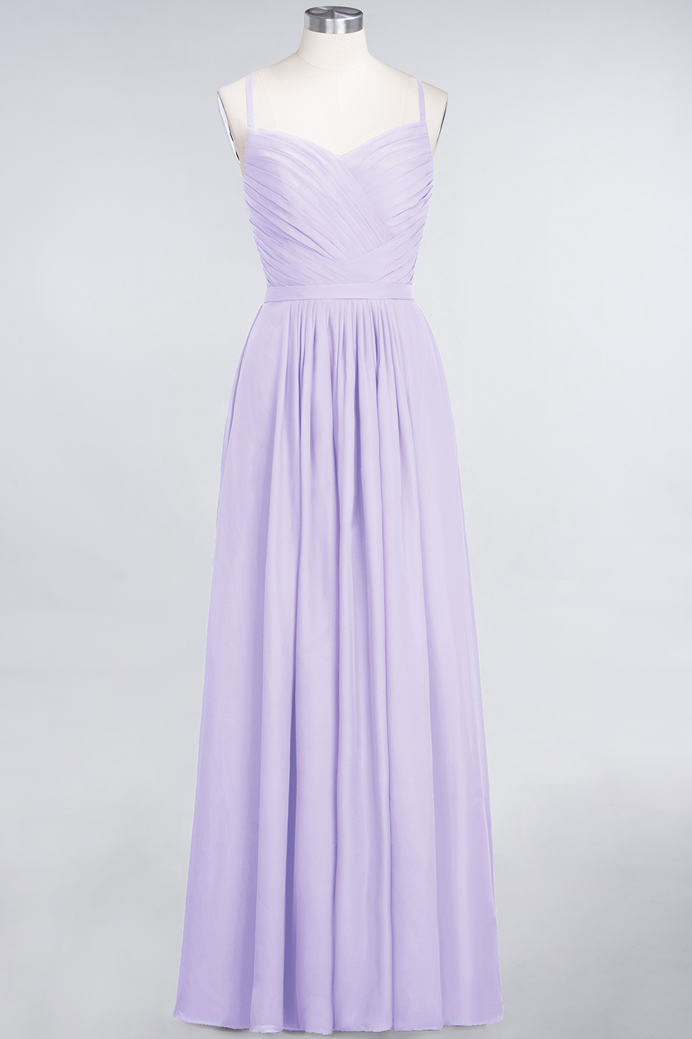 BMbridal Glamorous Spaghetti Straps Sweetheart Ruffle Chiffon Bridesmaid Dress Online-BMbridal
