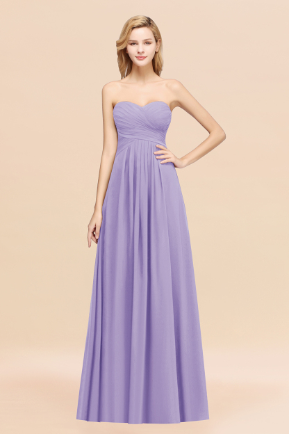 BMbridal Vintage Sweetheart Long Grape Affordable Bridesmaid Dresses Online-BMbridal