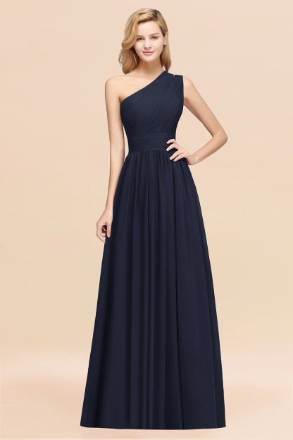 BMbridal Stylish One-shoulder Sleeveless Long Junior Bridesmaid Dresses Affordable-BMbridal
