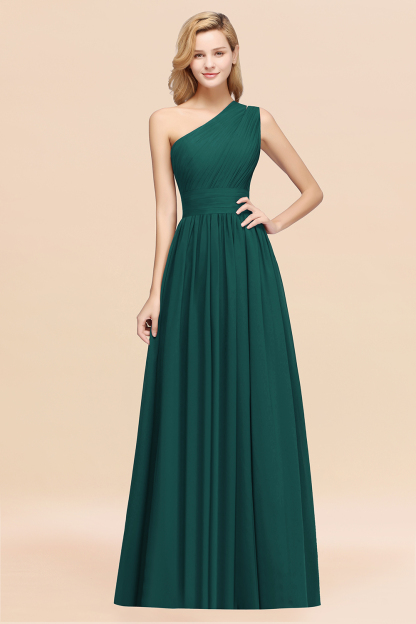 BMbridal Stylish One-shoulder Sleeveless Long Junior Bridesmaid Dresses Affordable-BMbridal