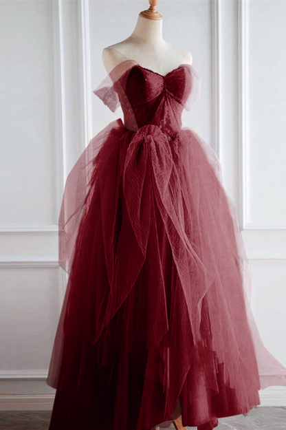 Pink Off the Shoulder Sleeveless Long Prom Dress Sweetheart With Pearls