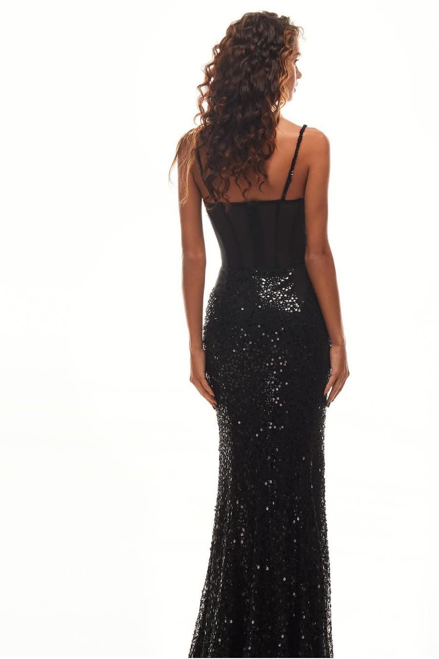 Spaghetti Strap Sweetheart Mermaid Long Prom Dress With Sequins