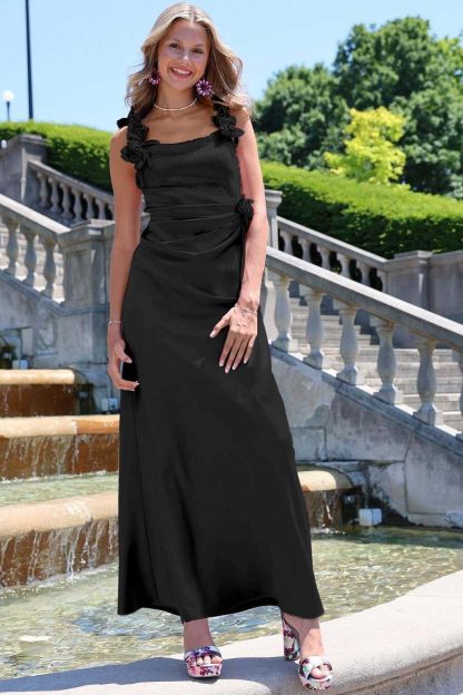 Charming Sleeveless Straps Mermaid Long Prom Dress With Pleated