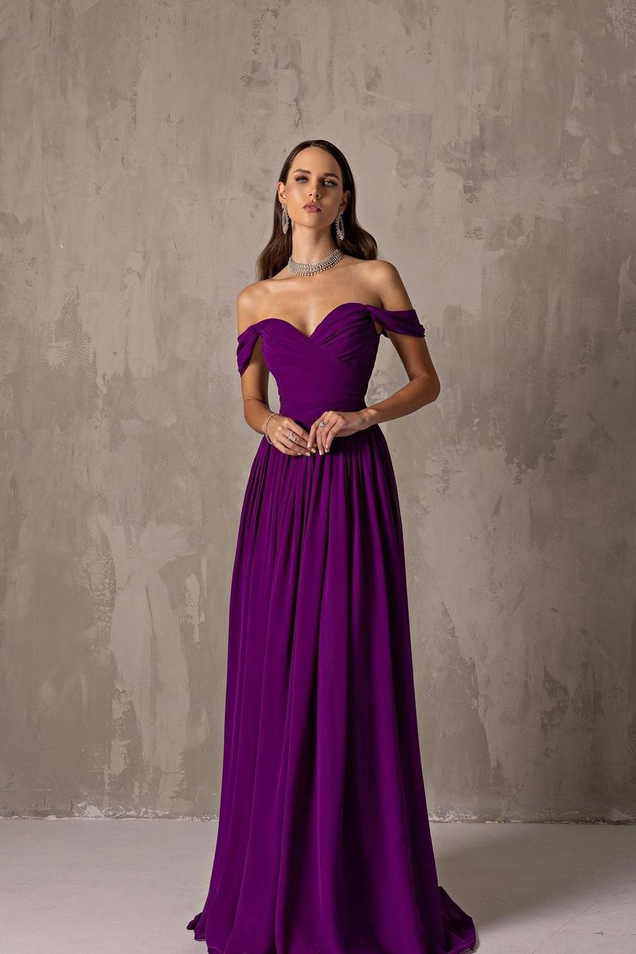 Off the Shoulder Strapless Sleeveless Long Prom Dress With Ruffles