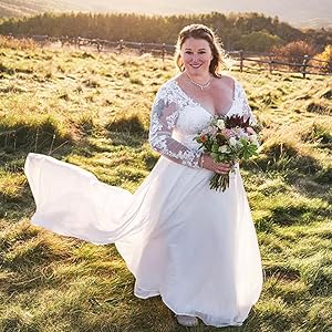 long sleeves wedding dresses 2022 women's Full length Formal gowns black tie wedding