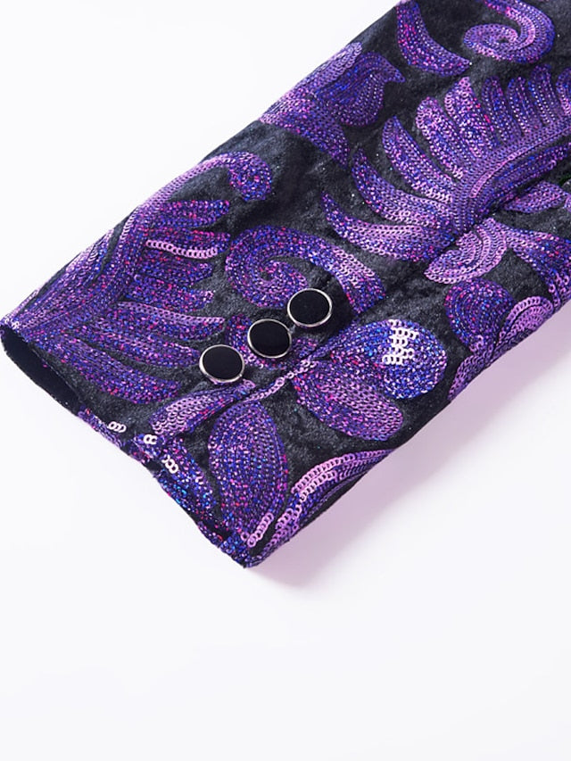 Single-Button Tailored Men's Disco Suit In A Two-Piece Design