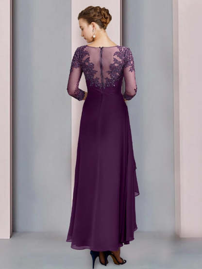 Scoop Neck Tea-Length Mother of the Bride Dresses in A-Line and Princess Styles