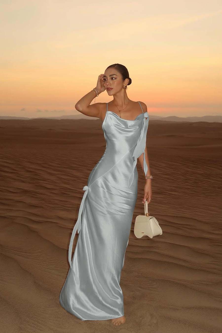 Spaghetti Strap Backless Sleeveless Long Mermaid Prom Dress With Pleated