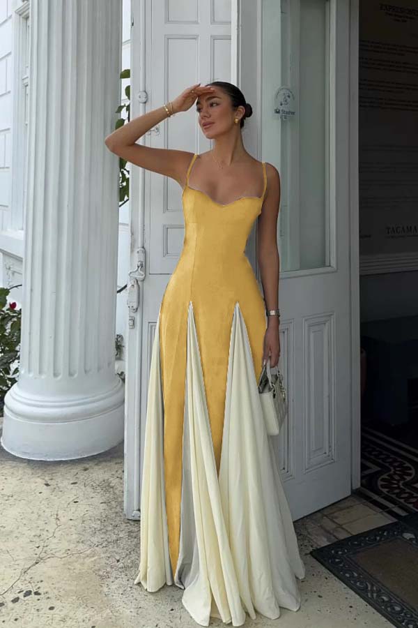 Sweetheart Spaghetti Strap Sleeveless Long Prom Dress With Ruffles