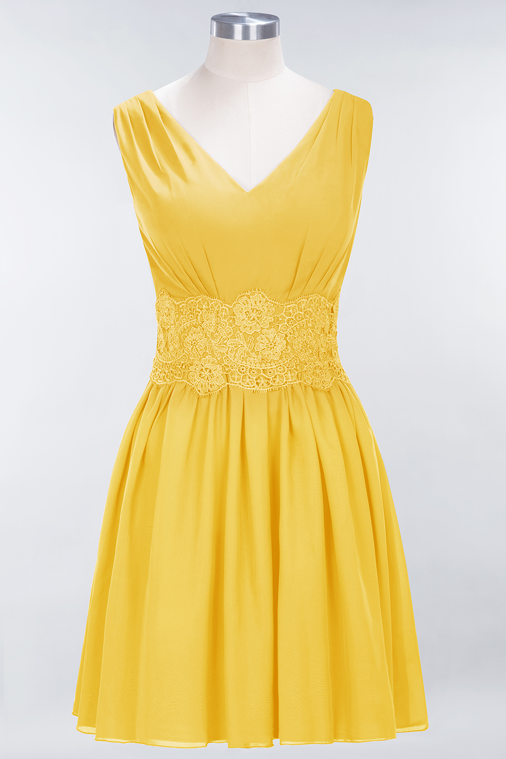 BMbridal Pretty V-Neck Short Sleeveless Lace Bridesmaid Dresses Online-BMbridal