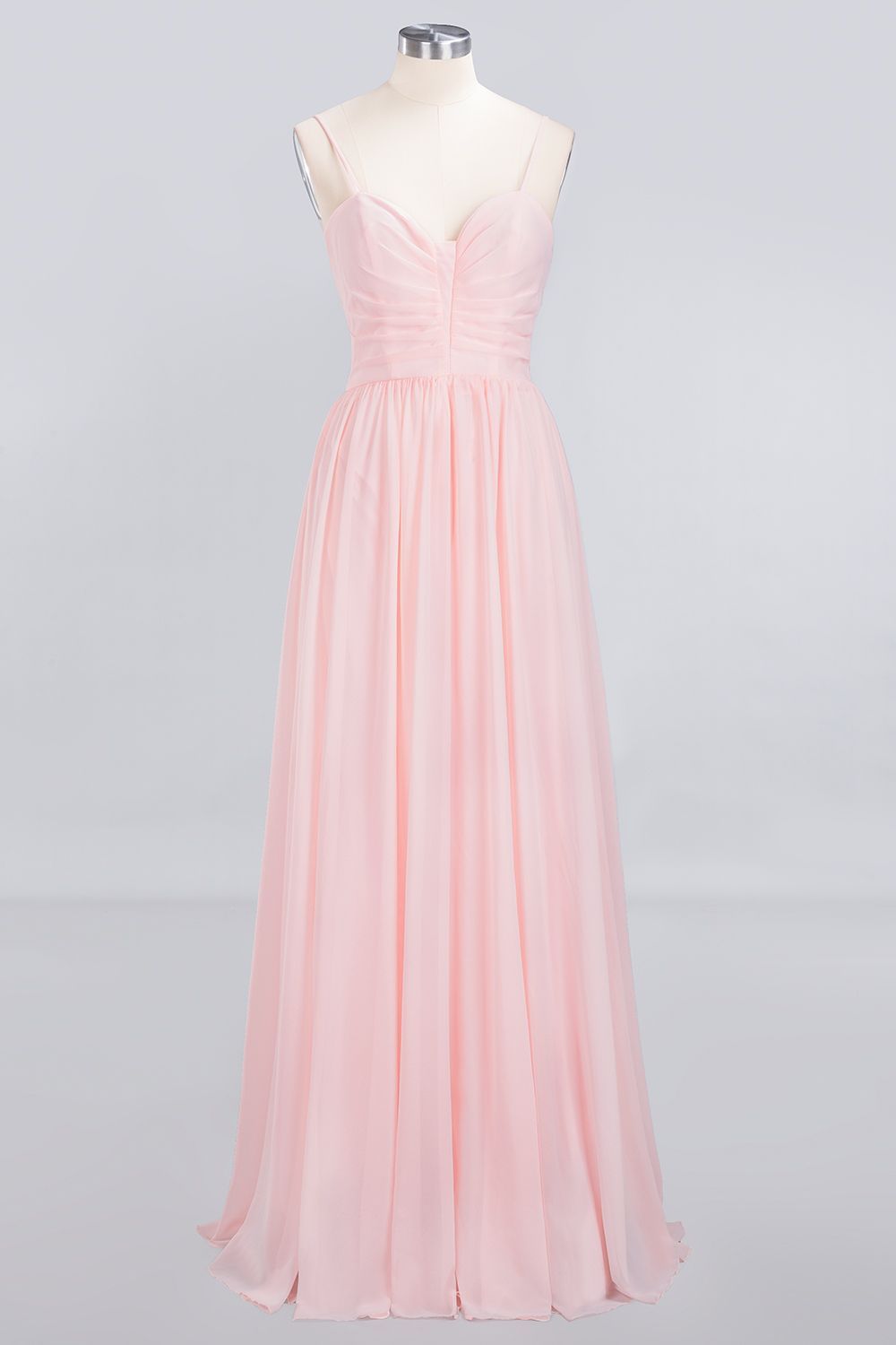 BMbridal Chiffon Spaghetti-Straps Sleeveless Affordable Bridesmaid Dress Online-BMbridal