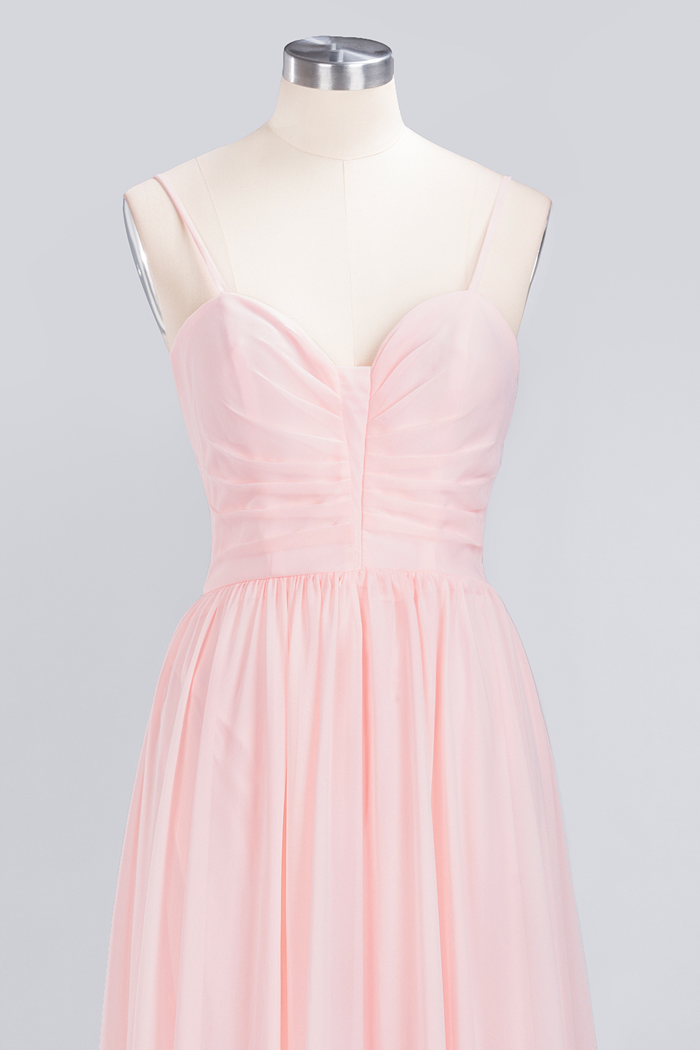 BMbridal Chiffon Spaghetti-Straps Sleeveless Affordable Bridesmaid Dress Online-BMbridal