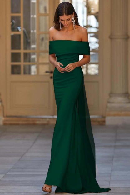 Off the Shoulder Strapless Mermaid Long Prom Dress With Tulle