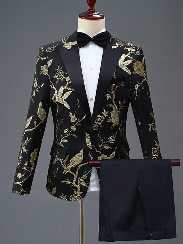 Single-Button Tailored Men's Suit For Homecoming And Parties Two-Piece Set