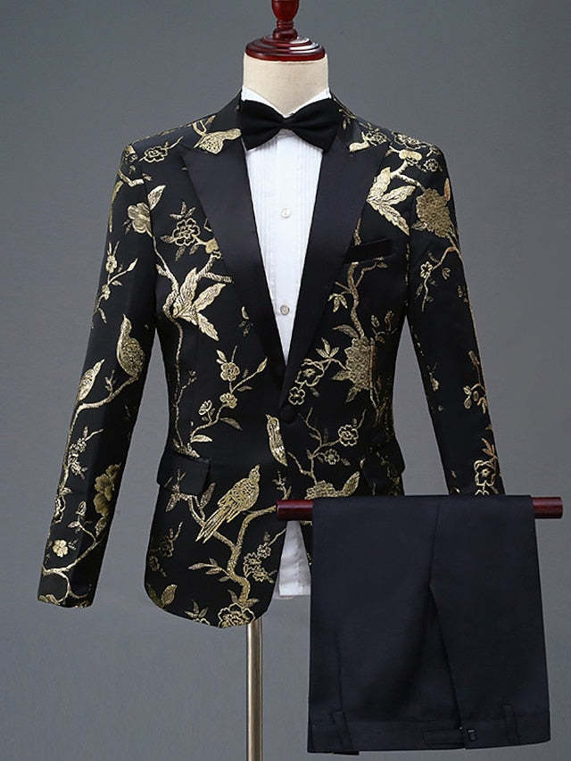 Single-Button Tailored Men's Suit For Homecoming And Parties Two-Piece Set
