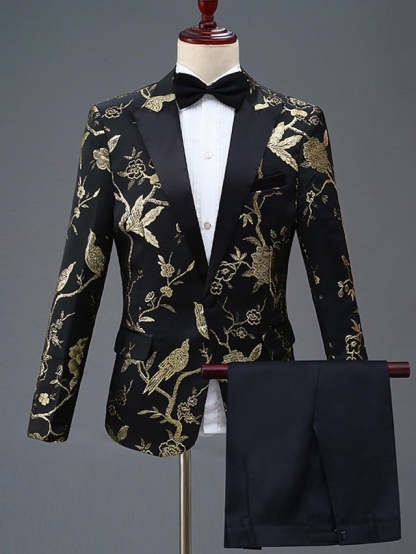 Single-Button Tailored Men's Suit For Homecoming And Parties Two-Piece Set