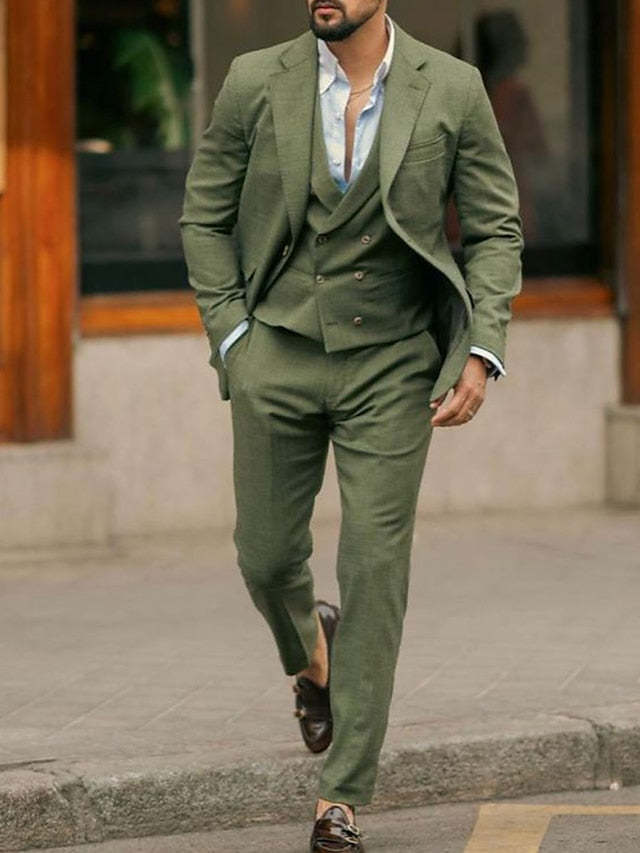 Two-Piece Wedding Suit For Men In Tailored Fit With Single Breasted Two-Button Design