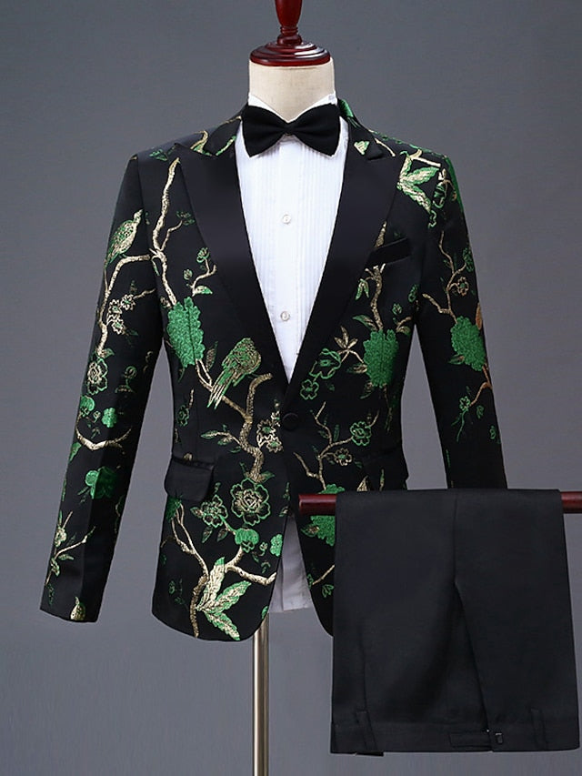 Single-Button Tailored Men's Suit For Homecoming And Parties Two-Piece Set