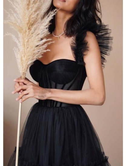 Long Prom Dresses with Spaghetti Straps in A-Line/Princess Style