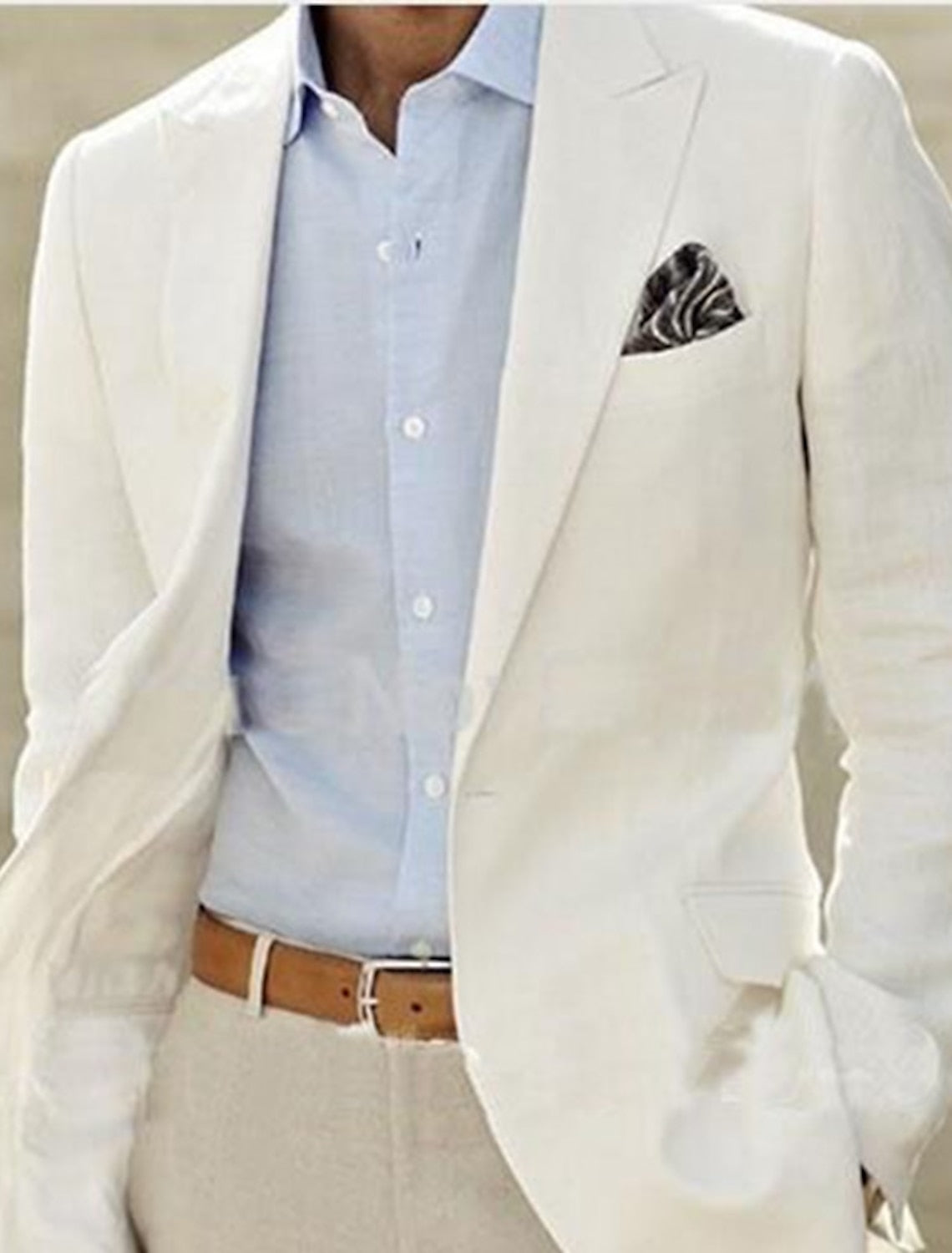 Single-Button Tailored Blazer Jacket For Men