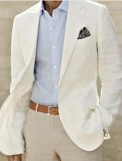 Single-Button Tailored Blazer Jacket For Men