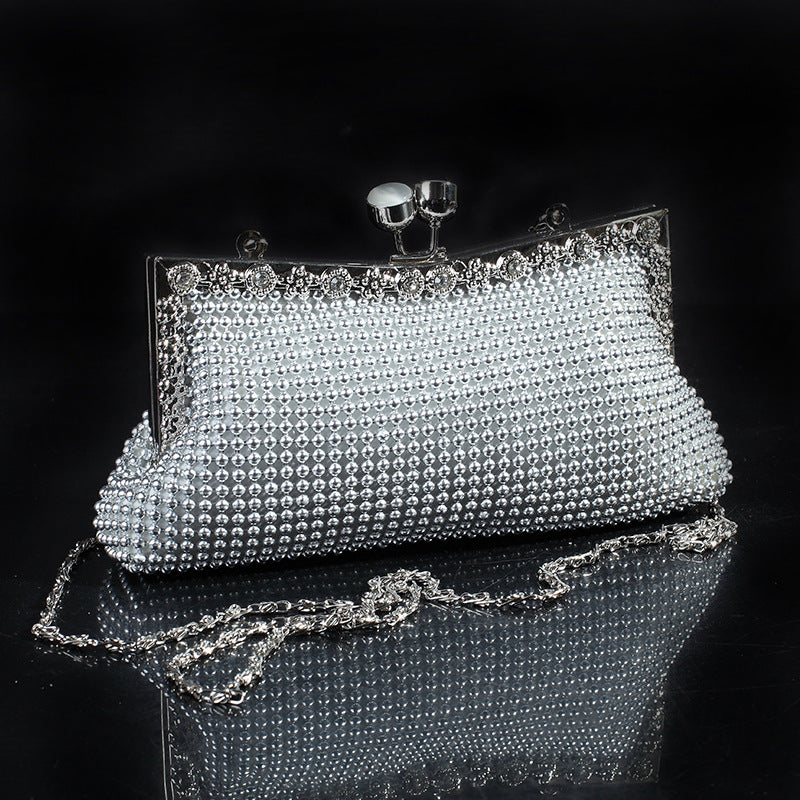 Aluminum Sheet Clutch Bags with Cat's Eye Diamonds
