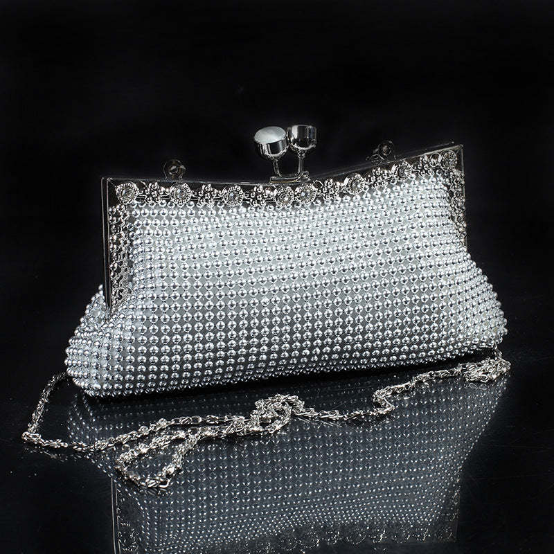 Aluminum Sheet Clutch Bags with Cat's Eye Diamonds
