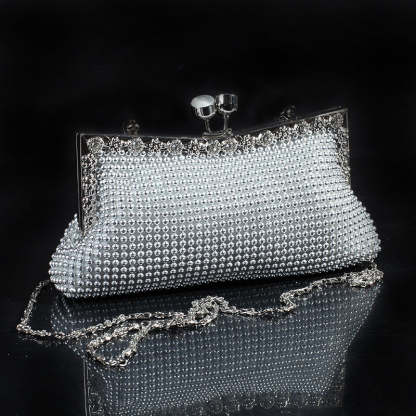 Aluminum Sheet Clutch Bags with Cat's Eye Diamonds