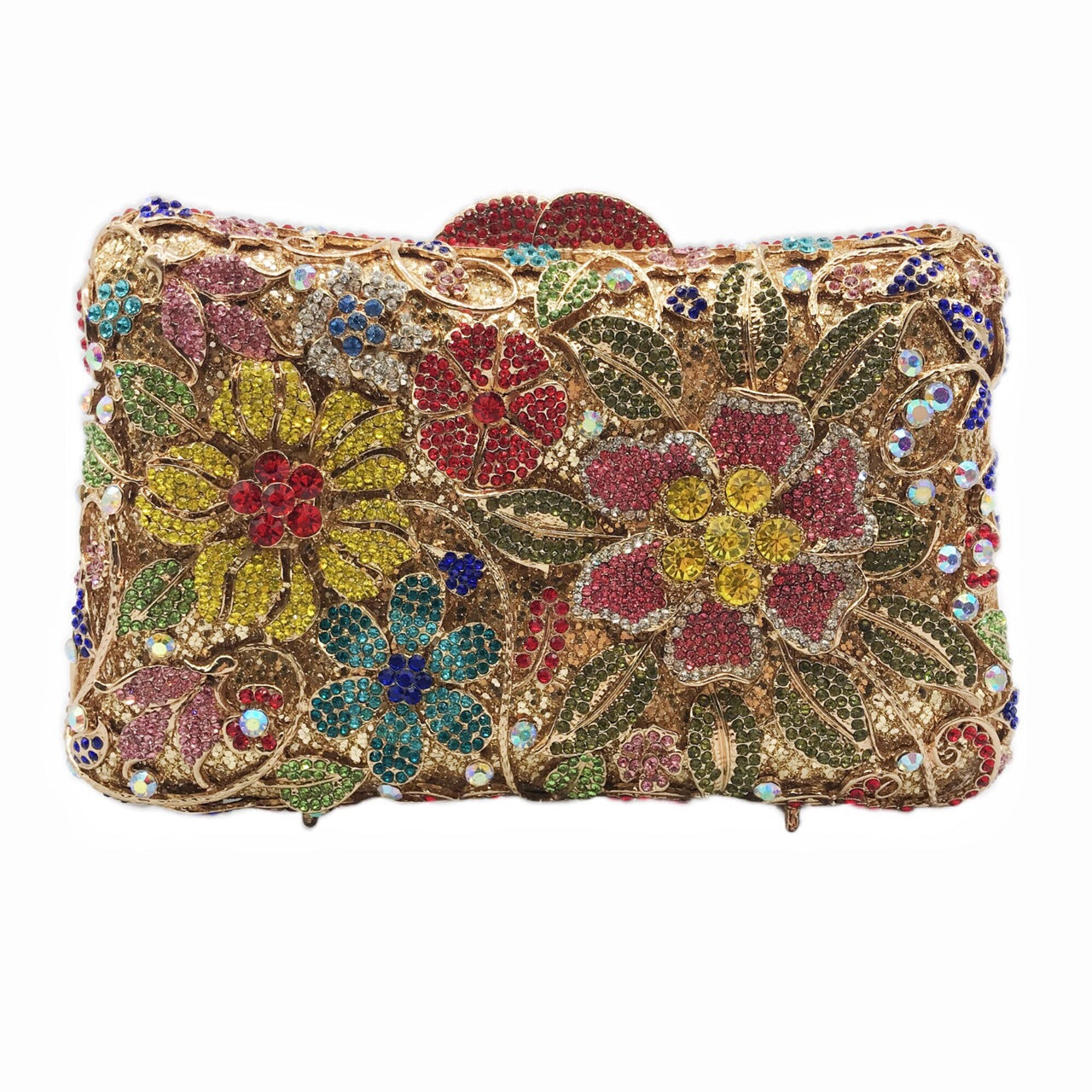 Diamond Sequins Clutch Bags with Floral Imitation