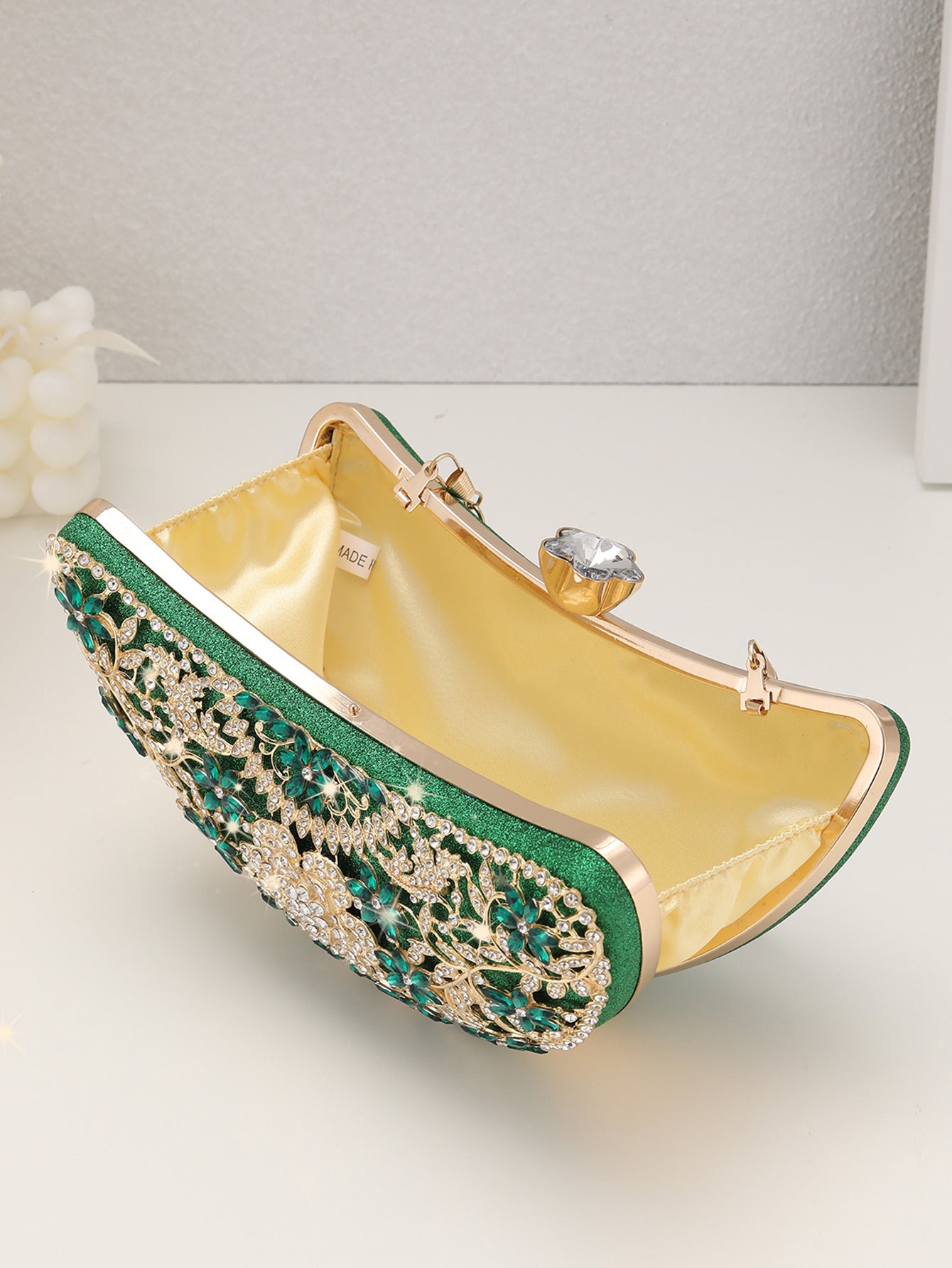 Heavy Industry Clutch Bags with Extravagant Imitation Diamond