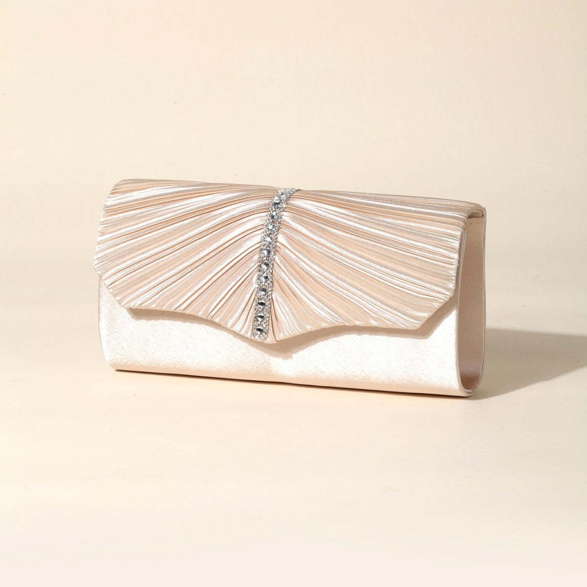 Metal Folds Clutch Bags with Glitter Envelope