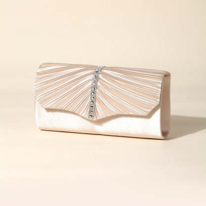 Metal Folds Clutch Bags with Glitter Envelope