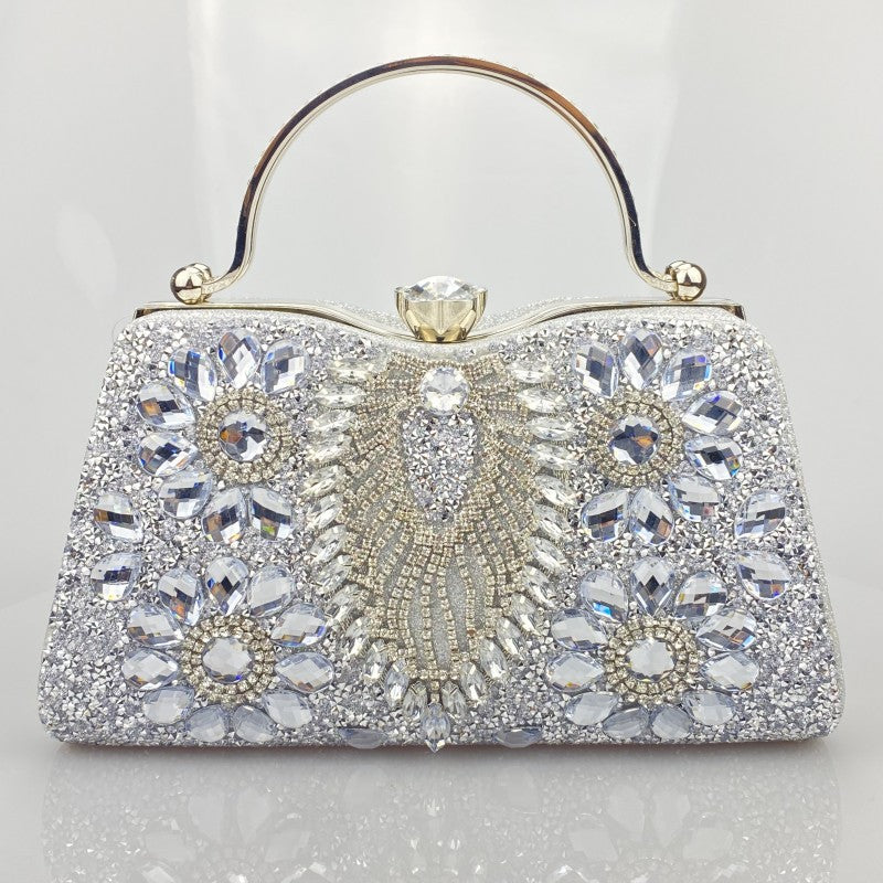 Shiny Hand Clutch Bags with Imitation Diamonds