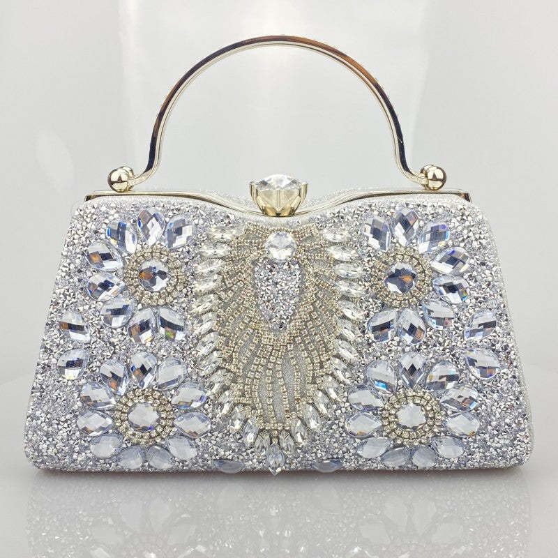 Shiny Hand Clutch Bags with Imitation Diamonds