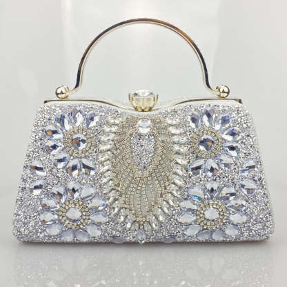 Shiny Hand Clutch Bags with Imitation Diamonds