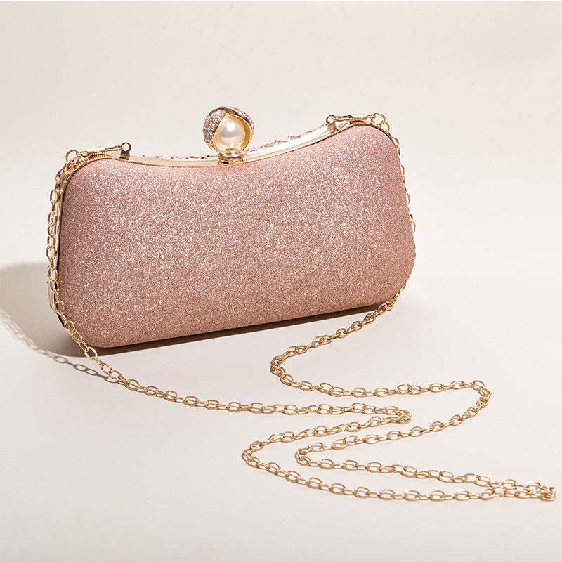 Cross-Body One-Shoulder Clutch Bags with Imitation Diamond