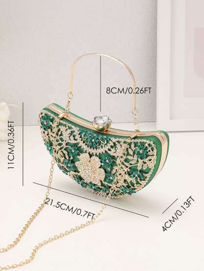 Heavy Industry Clutch Bags with Extravagant Imitation Diamond