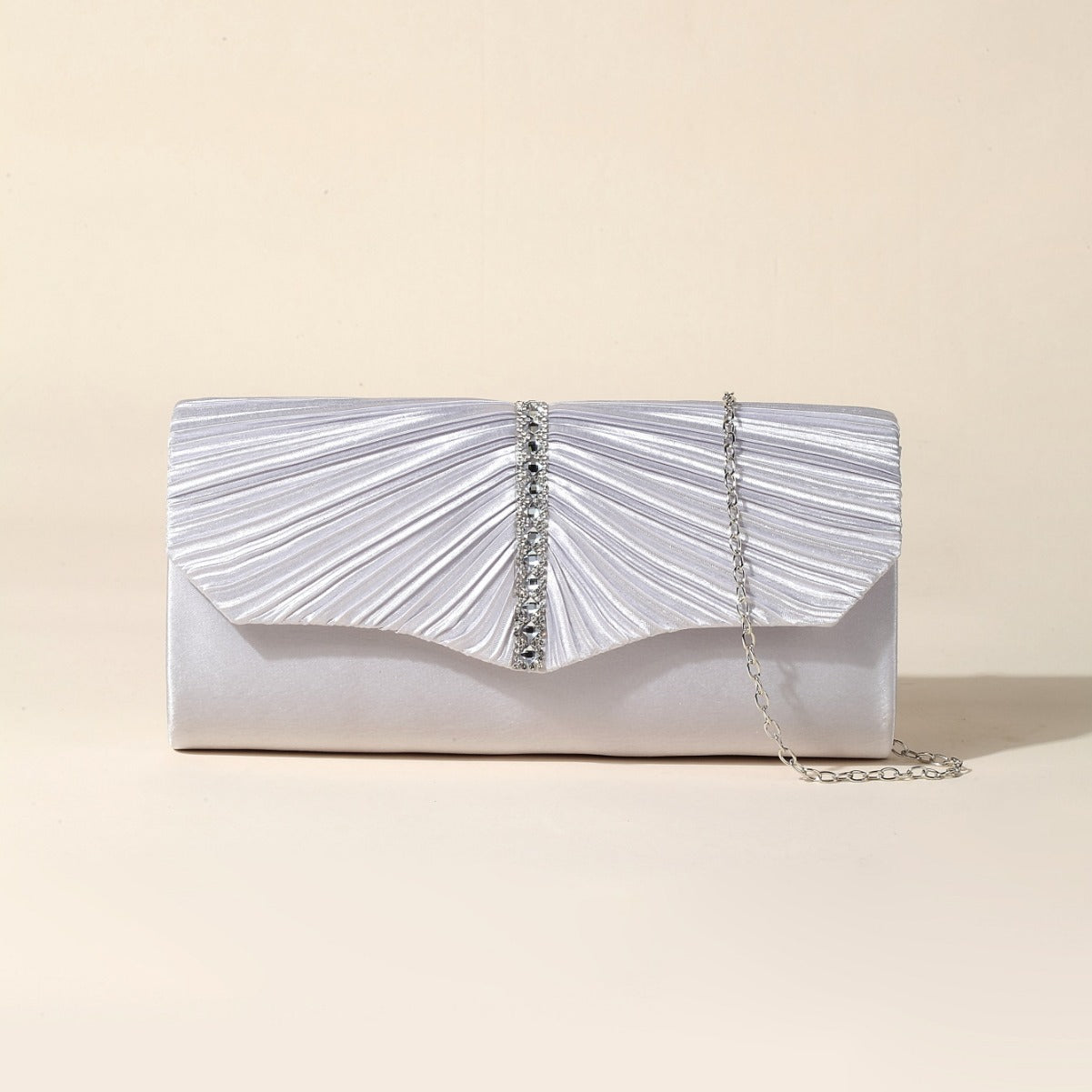 Metal Folds Clutch Bags with Glitter Envelope