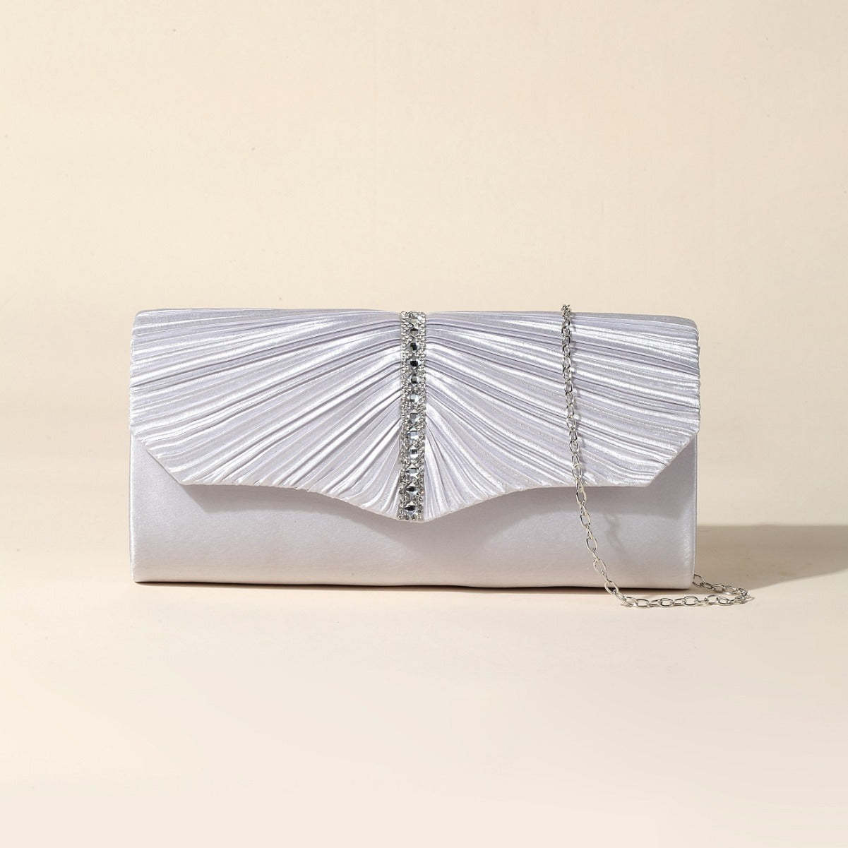 Metal Folds Clutch Bags with Glitter Envelope