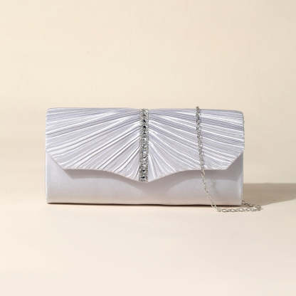 Metal Folds Clutch Bags with Glitter Envelope