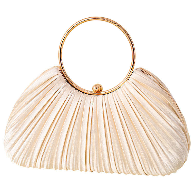 Handbag with Pleated Ring Design