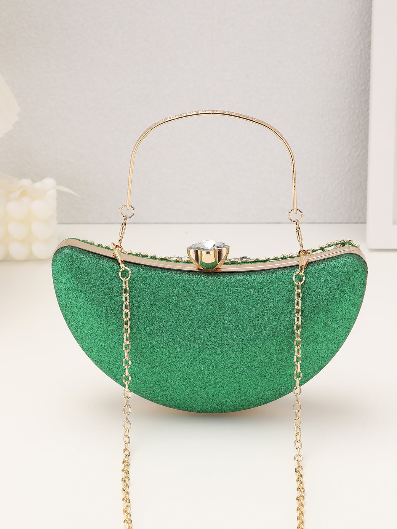 Heavy Industry Clutch Bags with Extravagant Imitation Diamond