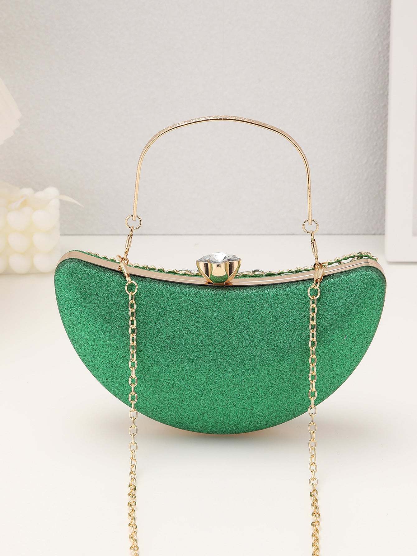 Heavy Industry Clutch Bags with Extravagant Imitation Diamond