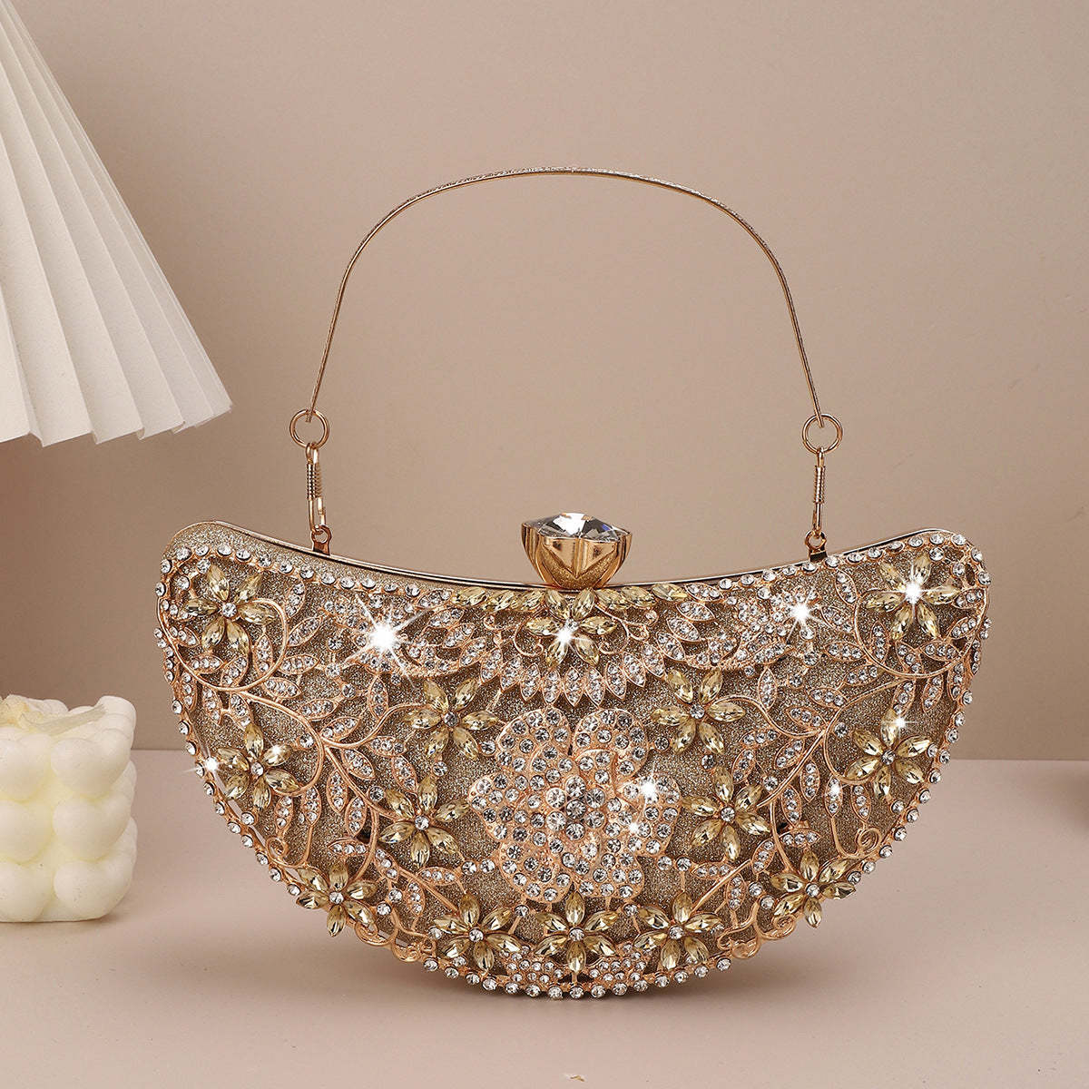 Heavy Industry Clutch Bags with Extravagant Imitation Diamond