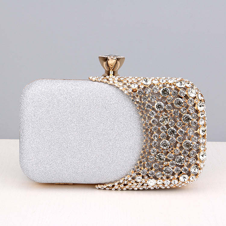 Retro Versatile Clutch Bags with Imitation Diamond