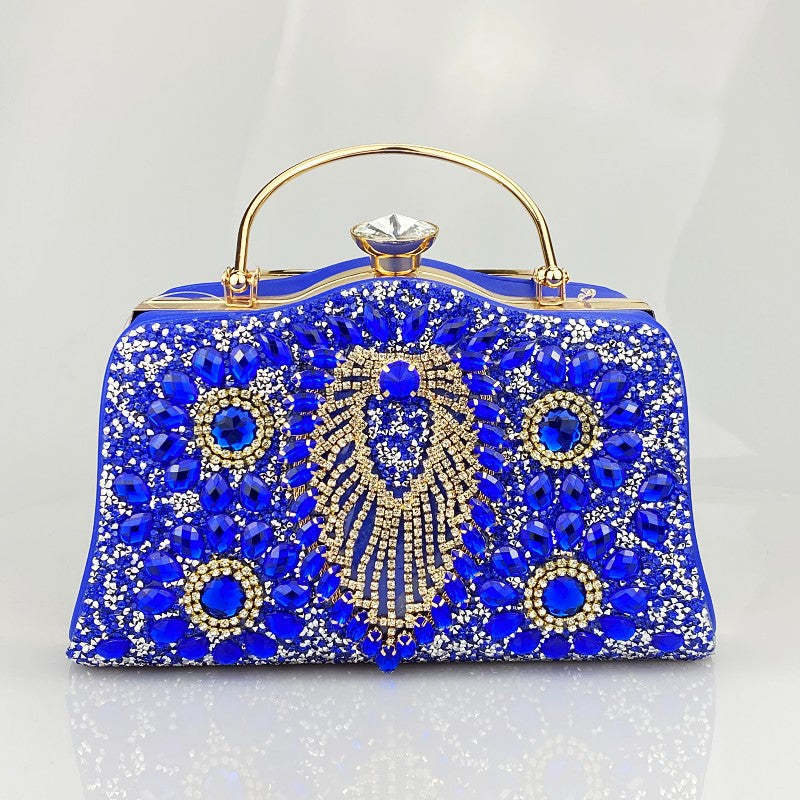 Shiny Hand Clutch Bags with Imitation Diamonds
