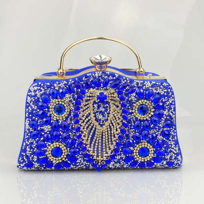 Shiny Hand Clutch Bags with Imitation Diamonds