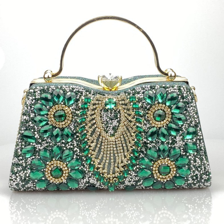 Shiny Hand Clutch Bags with Imitation Diamonds