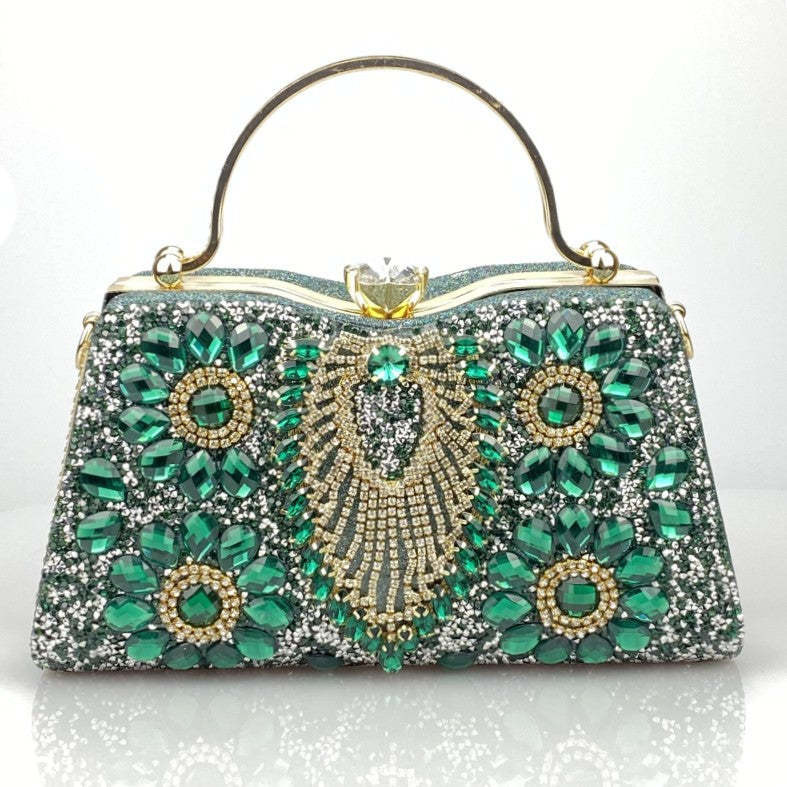 Shiny Hand Clutch Bags with Imitation Diamonds