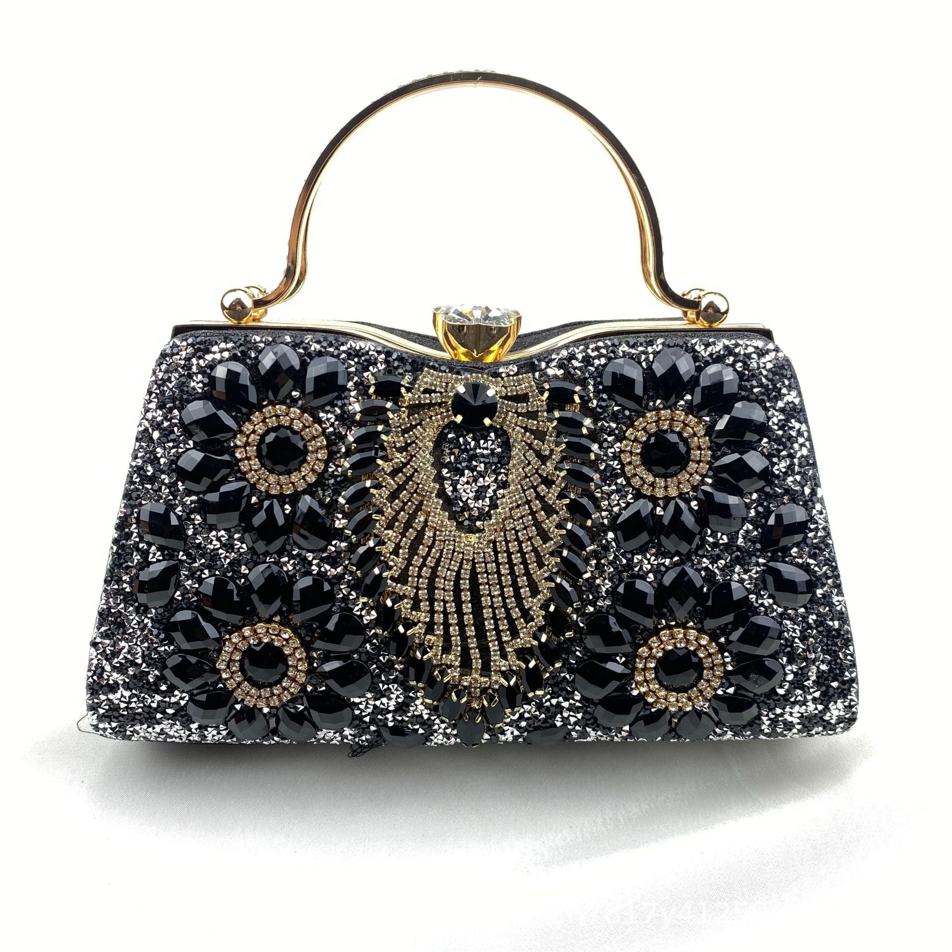 Shiny Hand Clutch Bags with Imitation Diamonds